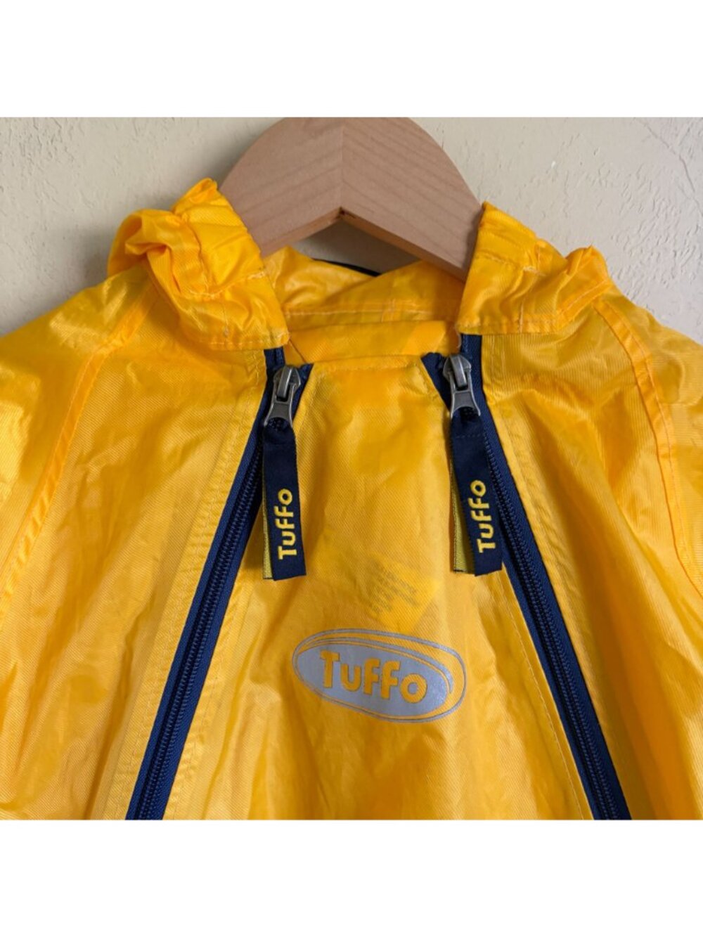 Tuffo Yellow Rainsuit Playsuit 12MO Hooded - Picture 3 of 6
